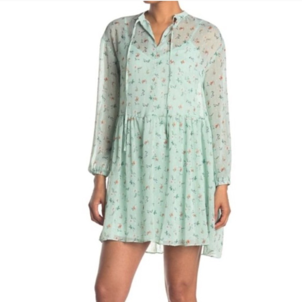 Melloday | floral chiffon dress size medium